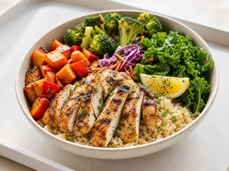 Grilled chicken power bowl